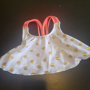 Lily & Dan Polka Swim Top Size Small (6-6x)